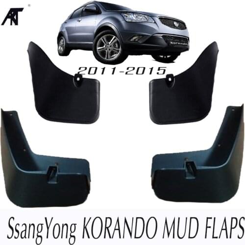 MUDFLAPS FIT FOR 2011-2015 SsangYong KORANDO ACTYON C200 MUD FLAP SPLASH GUARD MUDGUARDS FRONT REAR FENDER ACCESSOIRES