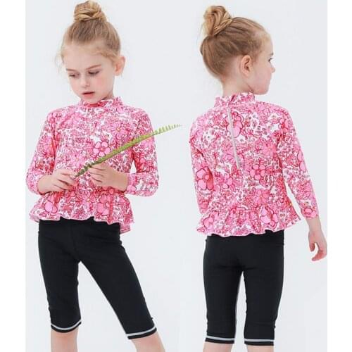 Children 2 Pcs Swimsuit Kids Baby Girls Swimwear Boys Sleeveless Surfing Wear Bathing Suit Baby Sandy Rash Guard Swim Vest 2-8Y