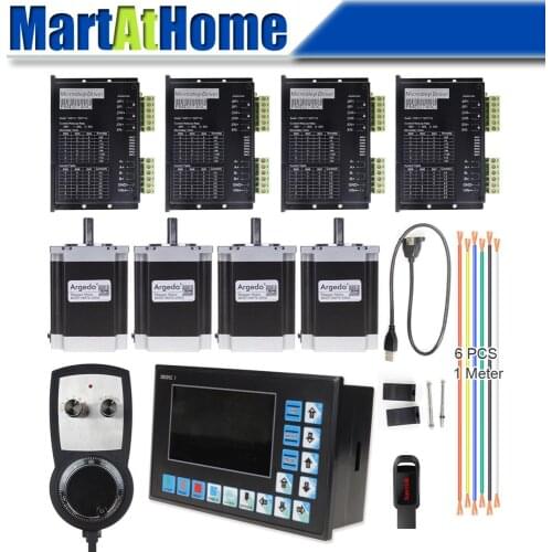 DIY 3 / 4 Axis USB CNC Kit 1.89 N.m G-Code Can Control Offline for Small CNC Router Mill Plasma Laser & Lathe replace MACH3 GRBL
