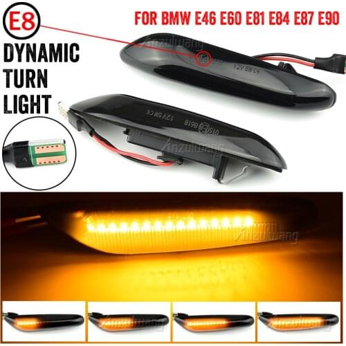 For BMW E46 E36 E60 E61 E90 E92 E93 X1 E84 X3 Led Dynamic Turn Signal Light Side Fender Marker Sequential Blinker Lamp