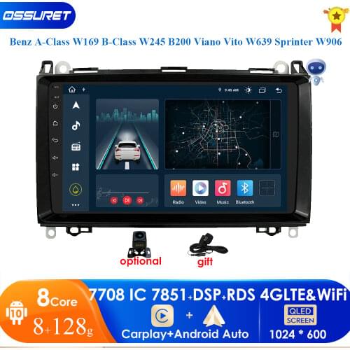Hizpo PX5 4G Car Multimedia player Android 10 1 Din GPS Autoradio For Mercedes/Benz/W169 W245 W639 W906 Sprinter