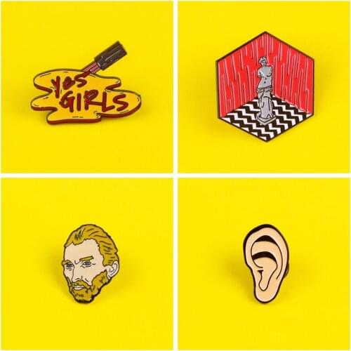 Artist Pin On Clothes Ears Pen Metal Badges On a Backpack Set Accessories Icon On Jeans Jacket Enamel Pins Paired Jewelry Brooch