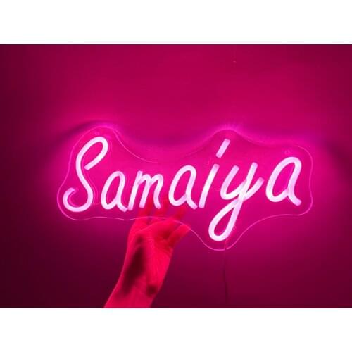 Name Design Neon Lights Custom Sign Party Wall Nightlight Small Size Led Bar Store Restroom Gentle Lumine
