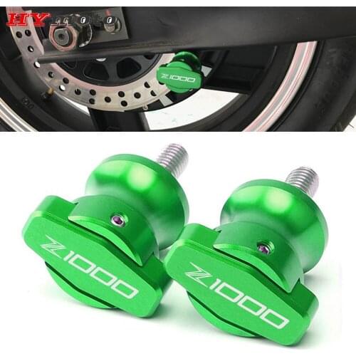 Z1000 Motorcycle Swingarm Spools Rear Stand Screws Sliders CNC Aluminum Accessories 10MM for Kawasaki Z1000 2003- 2011 2012 2013