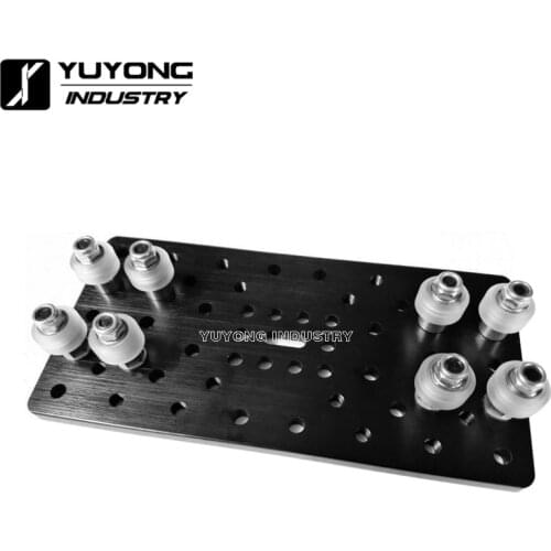 Black Anodized Aluminium C-Beam Double Gantry Plate Set with V-Slot Solid V Wheel Kit for CNC Machine Parts