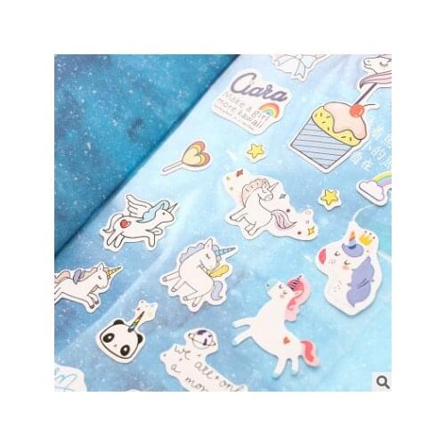 Korean Creative Unicorn Kawaii Stickers Cute Cartoon Decorative Journal Scrapbooking stationery diary travel