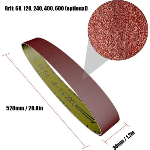10pcs 528*30mm Sanding Belts 60-600 Grit Grinding and Polishing Replacement for Angle Grinder