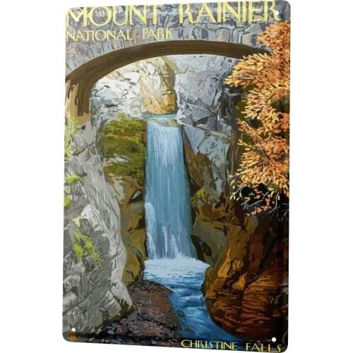 LEotiE SINCE 2004 Tin Sign Vacation Travel Agency National Park USA