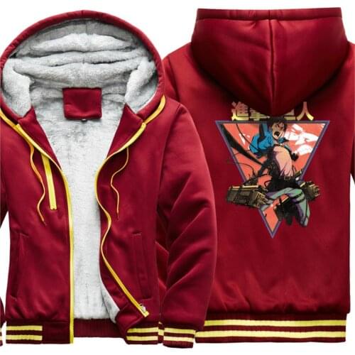 New Arrival Men Raglan Thicken Jackets Attack on Titan Japan Anime Clothing Korean Style Casual Tracksuits Fashion Retro Hombre
