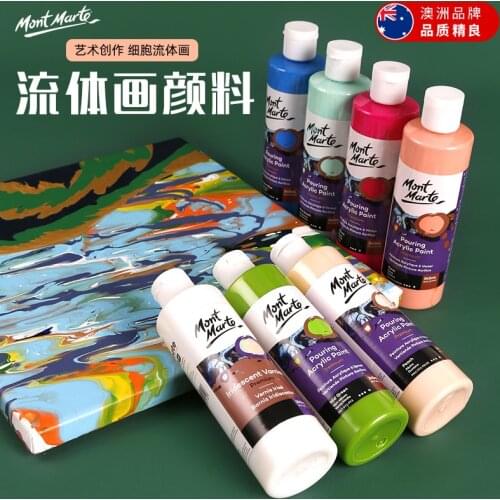 Premium Pre-mixed Acrylic Pouring Paint Set,240ml Bottles for Surfaces Stretched Canvas, Wood, MDF and Air Drying Clay