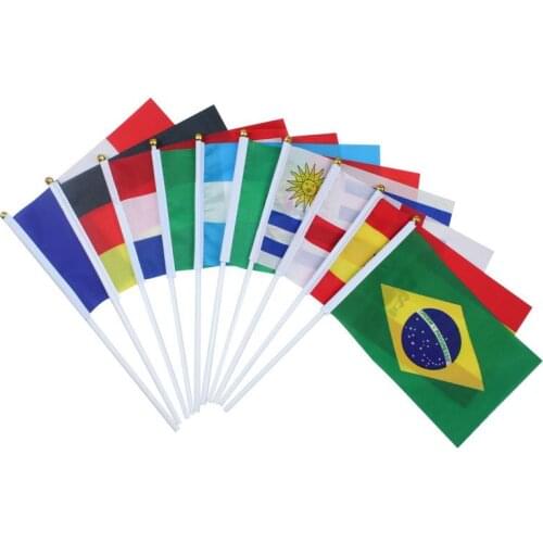 National Handheld Australian Flag Brazilian Flag Stripes Fashion Patriotic Nationalflag Print 30.5*21*0.5cm Terylene Nylon