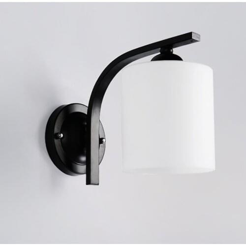 Swing Arm Wall Lamp Metal Wall Light Sconce with Glass Shade Bedroom Corridor Lights Vintage Industrial Sconce Lighting Fixtures