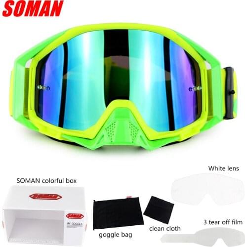 2018 New Color Motocross Motorcycle Googles Windproof Motorbike Racing Goggles Dustproof Eyewear Goggle
