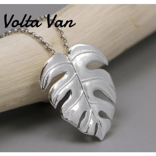 Volta Van 2021 New Pendant Necklaces 925 Sterling Silver Fine Jewelry Elegant Monstera Leaves Trendy Concise Fashion Necklace