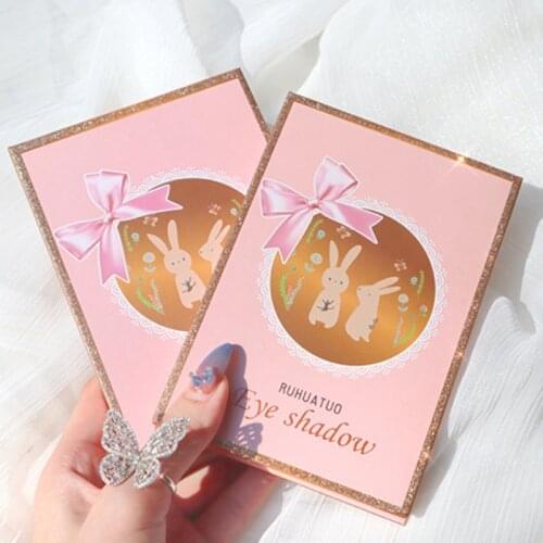 15 Color Eyeshadow Palette Cosmetics Cute Rabbit Pet Eyeshadow With Mirror Matte Glitter Pearly Shadows Pigment Makeup Hot TSLM2