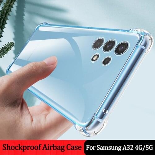 Airbag case for samsung galaxy a32 5g soft clear shockproof silicone phone cases samsung a 32 cover samsung a32 case