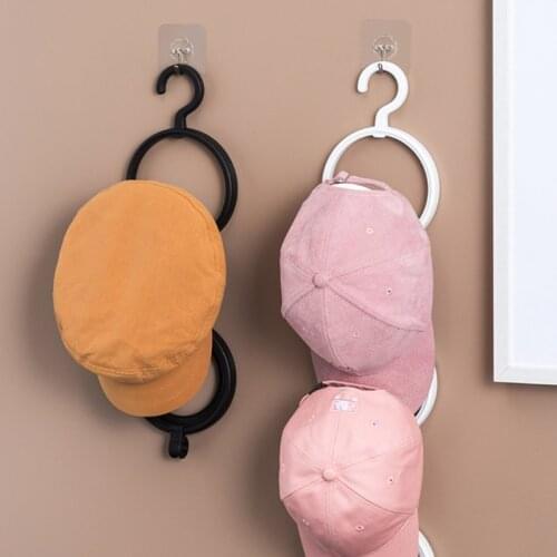 Detachable Hat Holder Rack Stackable Wall Hanging Round Baseball Cap Hanger Hook Scarf Towel Display Shelf Organizer