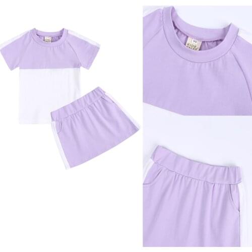 2021 Summer Clothing sets For Children Tracksuits Contrast Color Shorts for Girls Sets Clothes for Boys Newborn Toddler Outfits