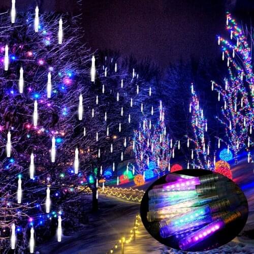 LED Meteor Shower Light Garland Holiday Lights Waterproof Christmas Fairy Lights Xmas Lamp For Outdoor Garden Street Decor