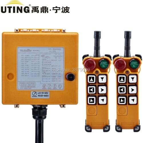 TELEcontrol CE FCC F26-C1 (2 Transmitter+1 Receiver) Industrial Wireless Radio 6 Keys Crane Remote Control for Hoist Crane