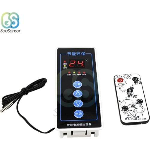 AC 110-220V Intelligent Electric Heating Thermostat LED Digital Temperature Controller Timer Switch Heating Timing Mode