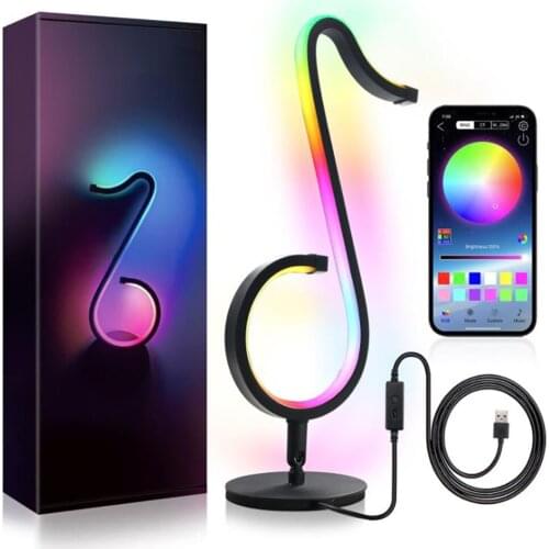 USB Music Note Night Light LED Bluetooth APP Remote Control Concert RGB Party Atmosphere Lamp Novelty Lighting Home Decoration