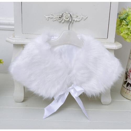 Evening Party Shawl Girls Kid Clothes Wedding Cape Leopard Wrap Shawls Coats Kid Girls Furry Robe Clothing for 3-8 Year PJ-MM004