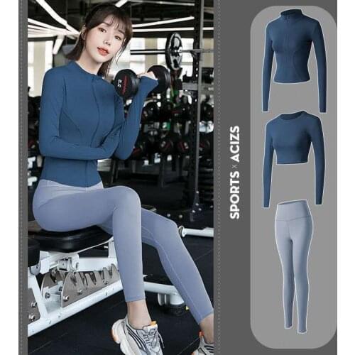 High Quality Running Set Women Sports Suit Yoga Tights Quick Dry Jogging Sportswear Workout Female Gym Fitness Tracksuit Clothes