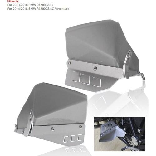 Motorcycle Rear Footpegs Passenger Pegs Protector Heel Protective Cover Splash Guard for BMW R1200GS LC ADV 2014-2018 (Silver)