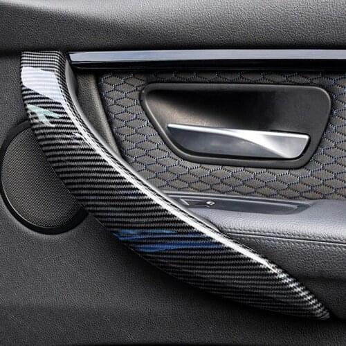 Car Door Handle Protection Cover Auto Interior Decoration Sticker Modification Accessories For BMW 3 Series F30 F35 Car Styling