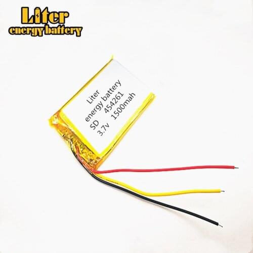 1/2/4Pcs 3.7V 1500mAh 454261 Lithium Polymer Li-Po li ion Rechargeable Battery cells For Mp3 MP4 MP5 GPS mobile bluetooth
