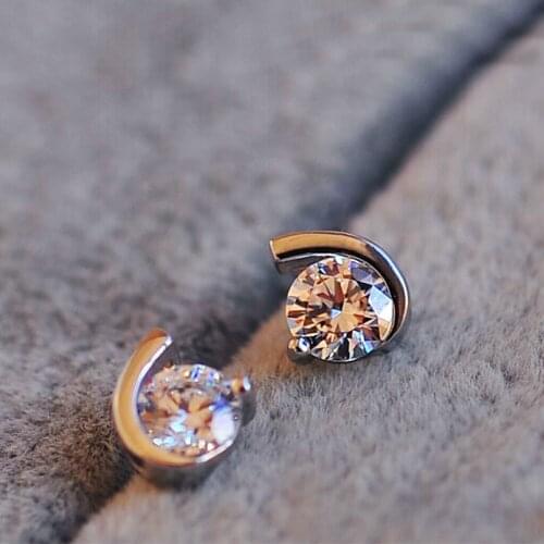 2021 New Wholesale Korean Simple Stud Earring For Women Men Silver Plated Fashion Wedding Female Jewelry Engagement Party Gifts