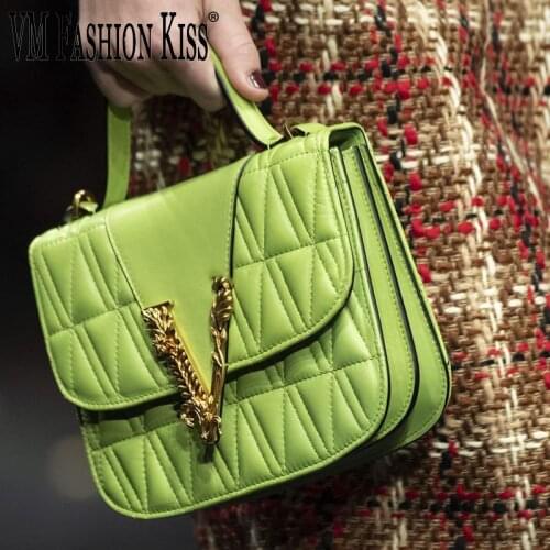 2021 High Quality NO LOGO Vintage Saddle Bags Women Green Shoulder Bag Purses And Handbags Luxury Designer Ladies Square Bag