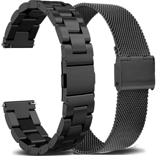 22mm Metal Mesh Strap for Huawei Watch GT 2e Band 20mm Solid Stainless Steel Wrist Bracelet Set Galaxy Watch Active 2 40mm 44mm