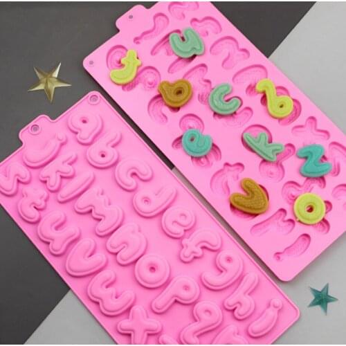 26 letters food grade silicone mold DIY baking homemade biscuit mold chocolate mold