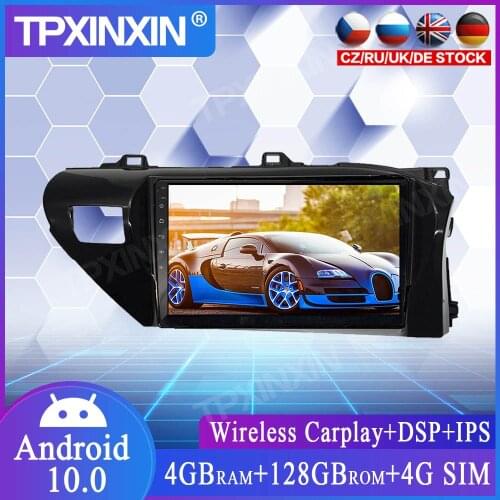 4+128G PX6 DSP Android 10.0 For Toyota Hilux 2016-2018 Car Multimedia Player GPS Navi Head Unit Radio Audio Stereo Tape Recorder