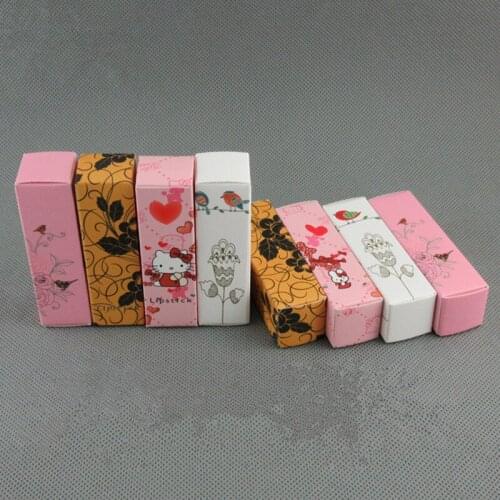 50/100pcs Empty Lip Balm Tube Packaging Carton Box 4 colors Lipstick Tube DIY Packing box 21*21*72mm Colorful Kraft Paper Gift