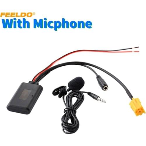 FEELDO Car Audio Bluetooth Receiver Aux Adapter For Fait Alpha Lancia Smart 451 Stereo Radio Module Bluetooth Aux Cable #HQ6116