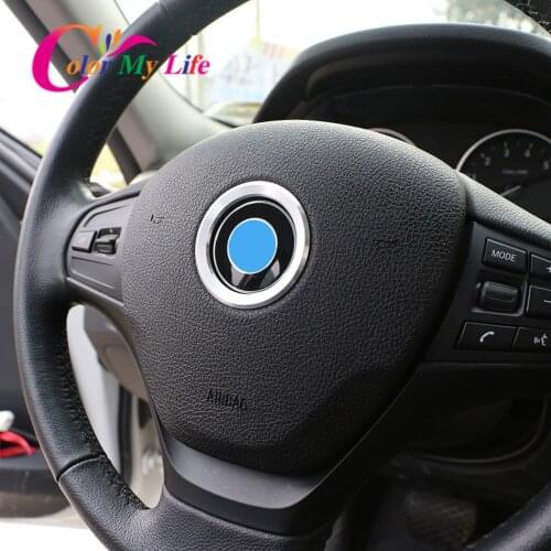 Color My Life Car Styling Steering Wheel Decoration Trim Sticker Case for BMW E39 E36 E60 E90 E34 E46 Aluminium Accessories