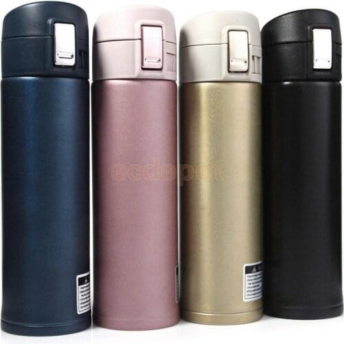Multi-color Stainless Steel Insulated Vacuum Bottle Coffee Travel Student Water Bottle 500ML