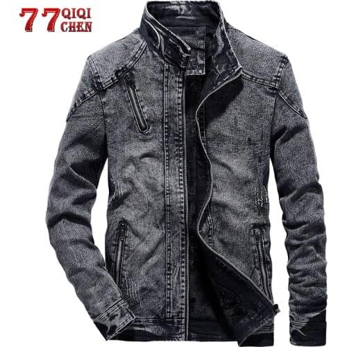 Denim Jacket men Vintage Autumn fashion Jeans Jacket Coat Male Slim Fit Casual Coats outwear jacket coats chaqueta hombre 3XL
