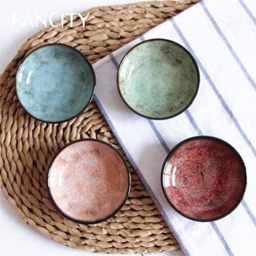 FANCITY Seasoning dish seasoning sauce vinegar dipping sauce dish sauce dish four colors into