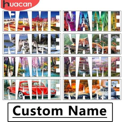 HUACAN Full Square/Round Diamond Painting Photo Custom Name DIY Diamond Embroidery Sale Picture Letter Mosaic Handmade Gift