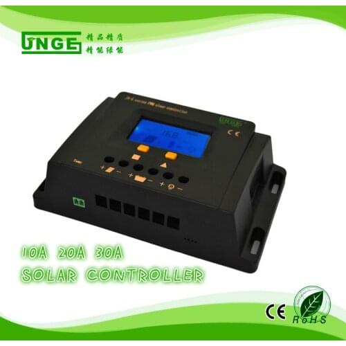 JNGE Power 10-30A 12v/24/48V auto PWM solar charge controller with RS232 RJ45 Computer Interface Communication Free Shipping
