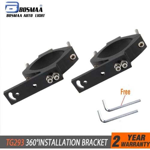 BOSMAA TG293/TG27 Motorcycle LED Headlight Tube Fork Bracket For Cafe racer Chopper Motorcycle Hunting Lamp Clamp Holder 50-69mm