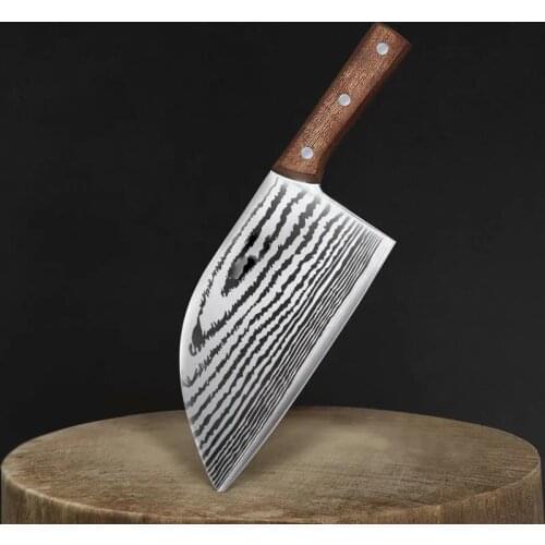 Stainless Steel Chinese Style Kitchen Knife Sharp Kitchen Knife Meat Cleaver Chefs Knife Round Head Kitchen Knives