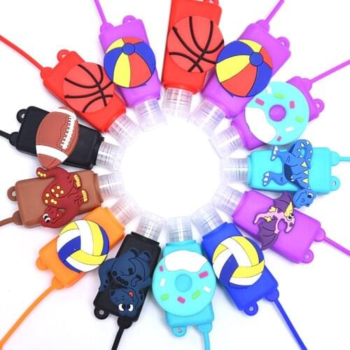 Mini Cartoon Dragon/Ball/food Shape Silicone Hand Sanitizer Disposable No Clean Detachable Cover Travel Portable Safe Gel