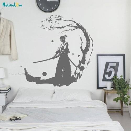 Ninja Warrior Wall Decals Home Decoration Living Room Bedroom Samurai For Boys Spiritual Learning Art Murals YT4665