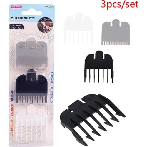 3Pcs 1.5mm/3mm/4.5mm Professional Hair Clipper Replacement Sheath Limit Comb Accessory Guide Comb, Suitable for Wahl Trimmers