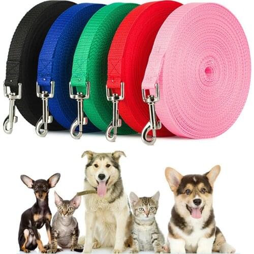 Pet Dog Leash for Medium Large Dogs Pet Puppy Cat Walking Training Lead Rope Big Dog Nylon Rope Long Leashes 6m 10m 15m 20m 30m